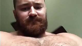 Hot Dominant Musclebear Flexing and Showing Huge Dick. Sexy Alpha Muscle Worship
