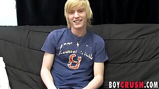 Barely legal twink is eager to stroke his dick on the casting