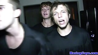 Hazing college twinks getting assfucked