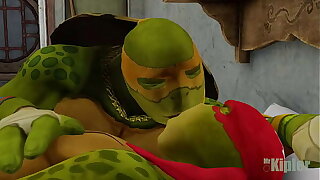 Mikey and Raphael jerk each other off