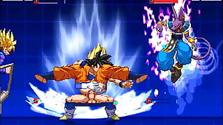 MUGEN Goku/Trunks briefs vs Vegeta/Beerus